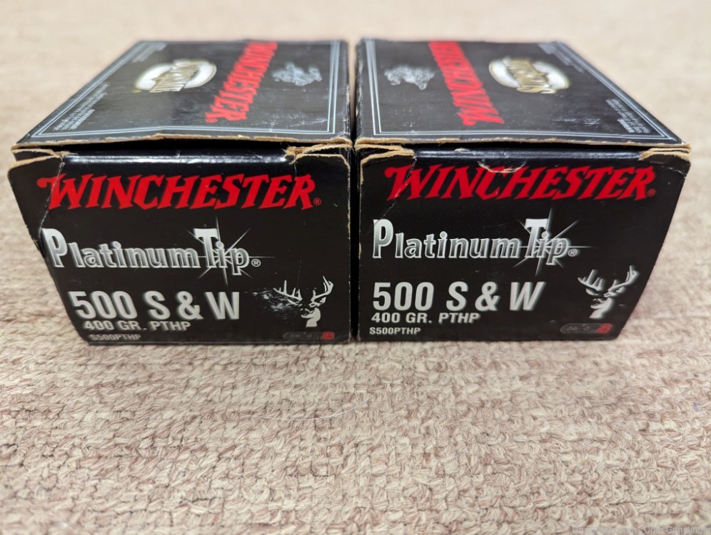 31 Rds Winchester Supreme .500 S&W Mag Ammo 400 Gr PTHP - FREE SHIP-img-0