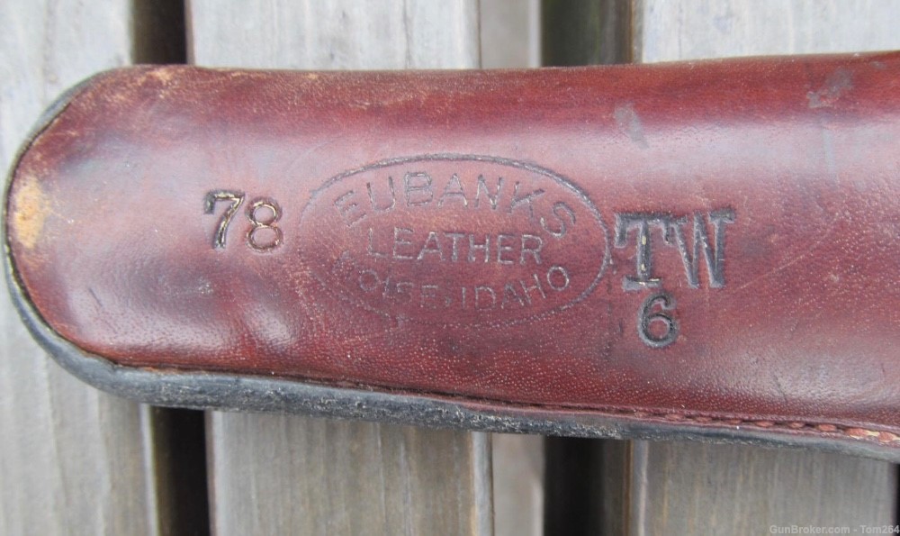 Vintage Western Eubanks Leather Boise Idaho Flap Holster Colt Woodsman-img-0