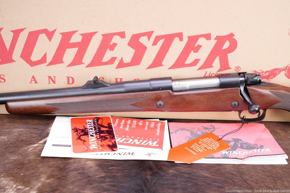 Winchester Model 70 LH Safari Express Classic .375 H&H MAG 24” Rifle & Box -img-9