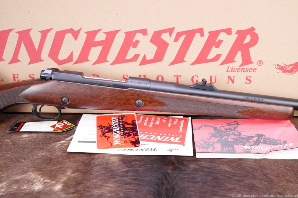 Winchester Model 70 LH Safari Express Classic .375 H&H MAG 24” Rifle & Box -img-4