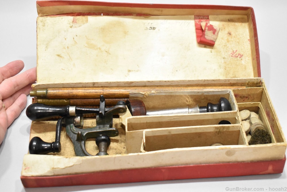 Bridgeport Gun Implement Co No 961 Shotshell Reloading Kit Box W Tools READ-img-4