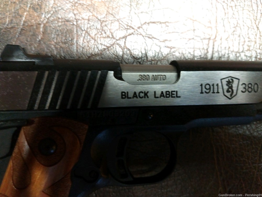 "REDUCED" BROWNING BLACK LABEL 1911 .380 Laminate Wood Grips Buckmark logo-img-4