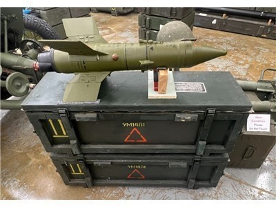 Surplus Inert Russian Sagger Missile & original crate *FREE SHIPPING*