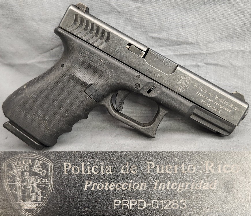 Glock 23 Gen 3 RTF2 pistol w/ fish gills .40 S&W Puerto Rico Police marked-img-0