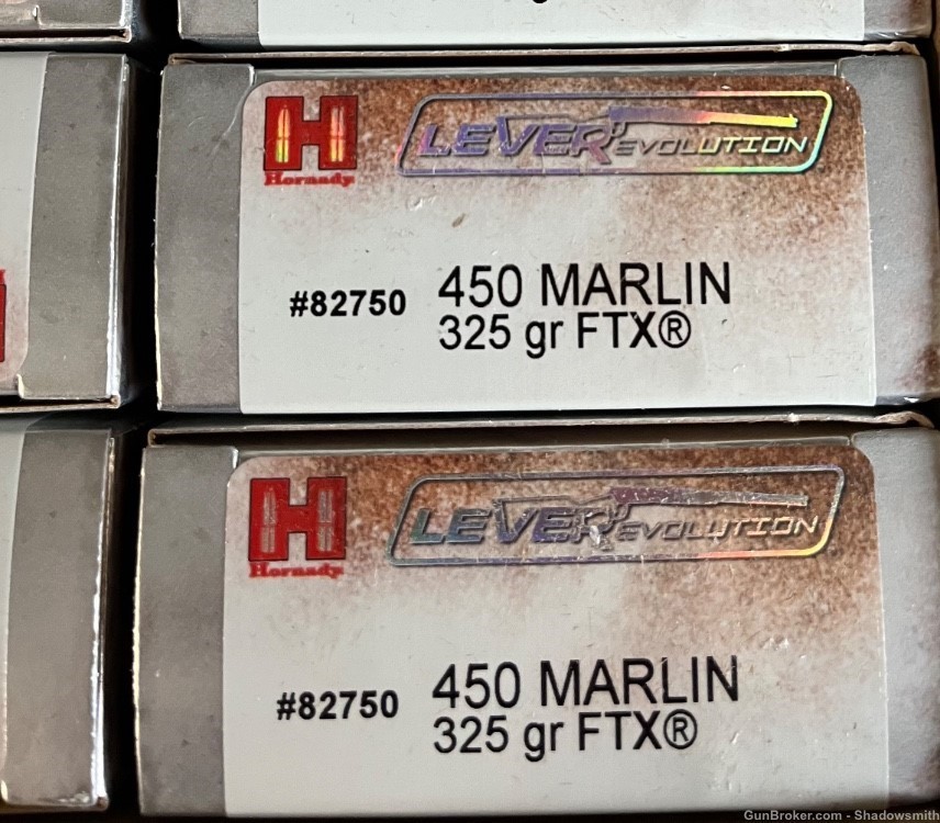  Hornady 450 Marlin 2 box/40 Rounds Total-img-0