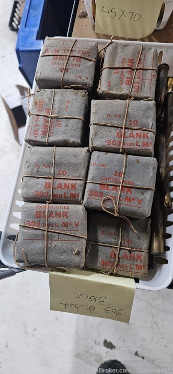 303 Brit 303 British - 10rd - 1944 BLANKS - Vintage Ammo-img-2