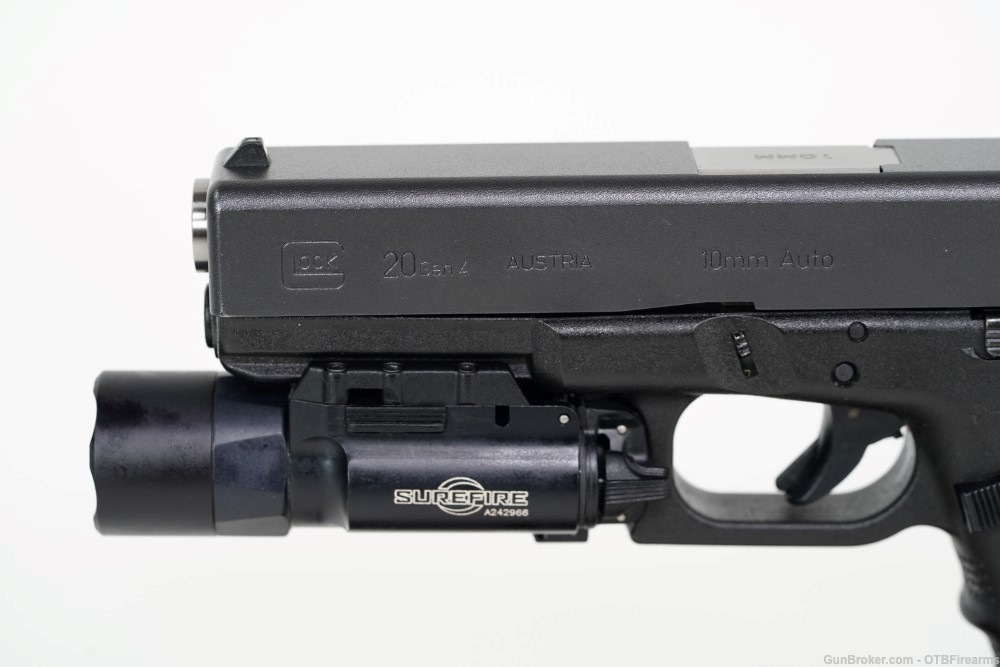Glock 20 Gen 4 10mm with KKM Precision Barrel and Surefire X300 2 mags-img-3