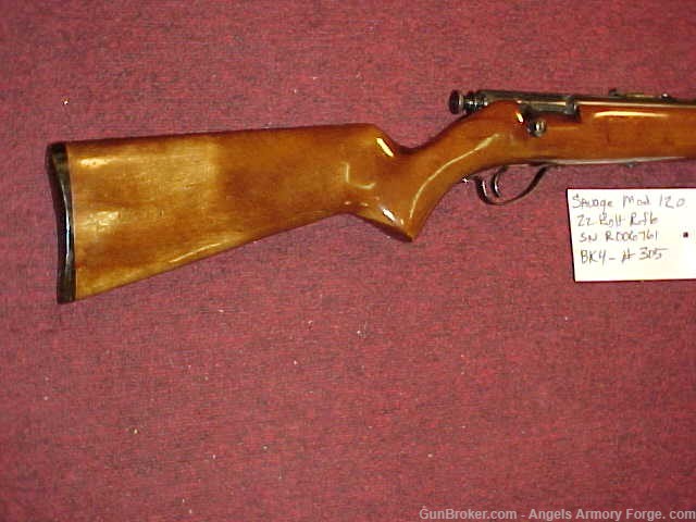 BK# 305 - Savage Model 120 - 22 LR Bolt Action Rifle-img-0