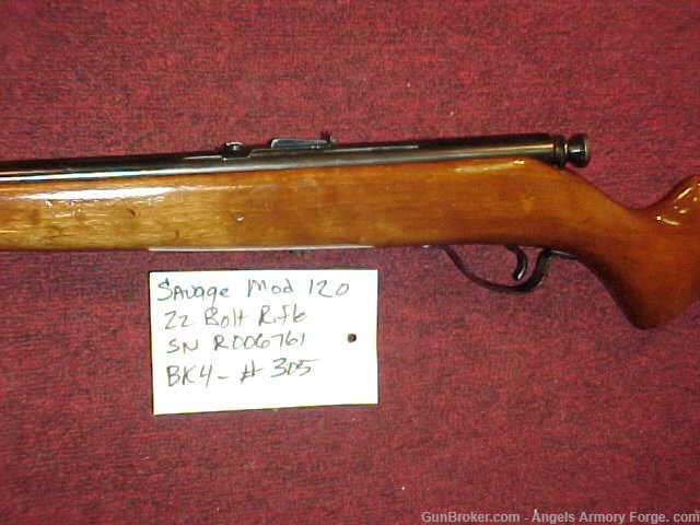 BK# 305 - Savage Model 120 - 22 LR Bolt Action Rifle-img-3