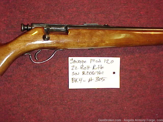 BK# 305 - Savage Model 120 - 22 LR Bolt Action Rifle-img-2