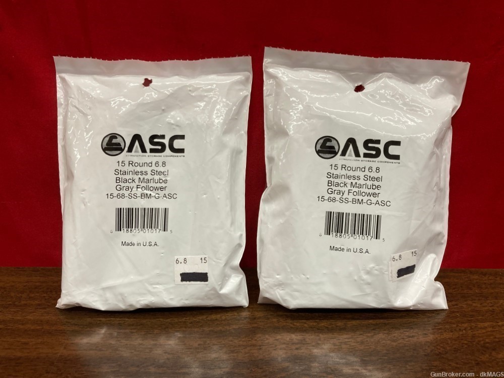 2 ASC 15rd 6.8 Special Magazines for AR-15 M4 Pattern Firearms-img-1