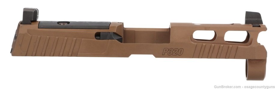 Sig Sauer P320 Pro-Cut Carry/Compact Slide Assy - 9mm - 3.9" - Coyote-img-2