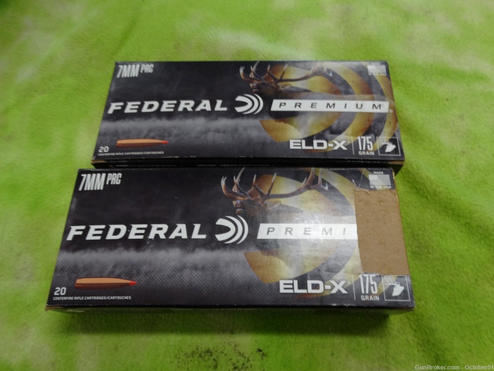 2 boxes Federal Premium 7mm PRC. 175gr. ELD-X #P7PRCELDX1 40 Rounds New -img-2