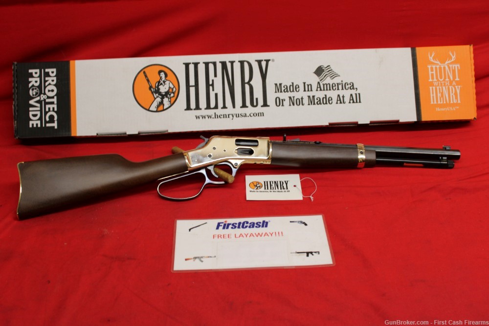Henry H006GR Big Boy 44Rem Mag, All Brass American Made-img-0