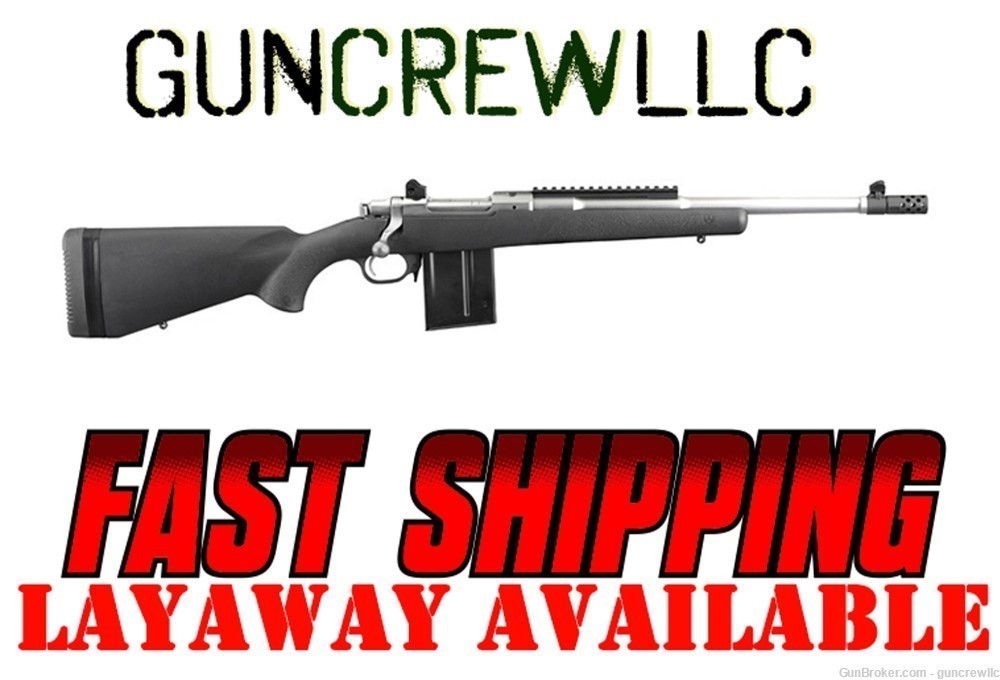 NEW Ruger 6829 Scout Hawkeye 06829 SS Black 308Win HB 308 Win 16" Layaway-img-0