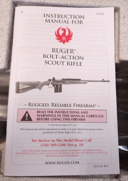 NEW Ruger 6829 Scout Hawkeye 06829 SS Black 308Win HB 308 Win 16" Layaway-img-7