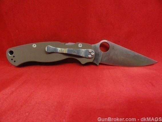 Discontinued Spyderco Paramilitary2 Folding Knife C81GPBN2 G10 Folder Blade-img-1