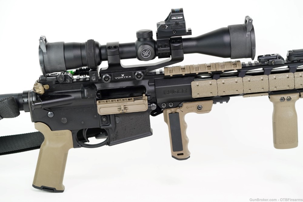 Ruger AR-556 5.56mm NATO w/ Vortex Scope, Holosun Red Dot, and More-img-20