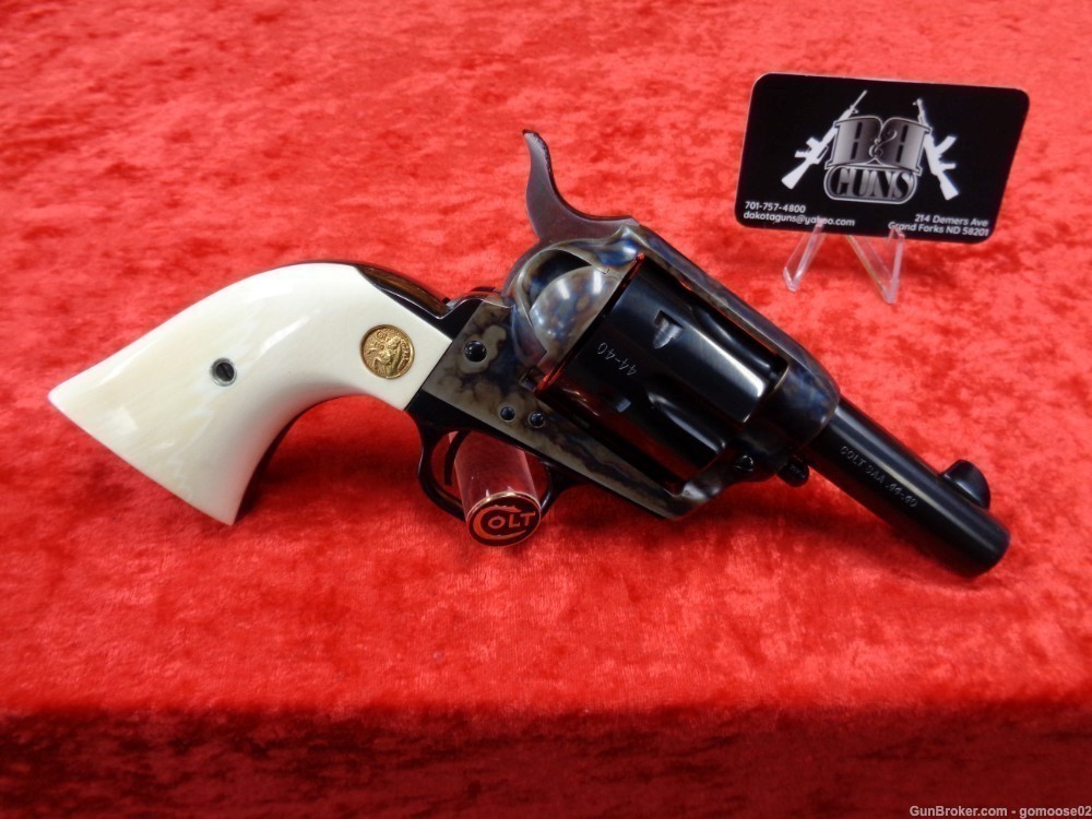 RARE Colt SAA Single Action Army 44-40 Sheriffs Model IVORY Grips WE TRADE!-img-1