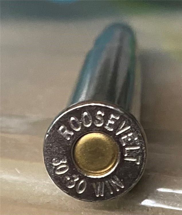 38 WINCHESTER ROOSEVELT 30-30 WIN Headstamp nickel-plated 150GR PowerPoint -img-1