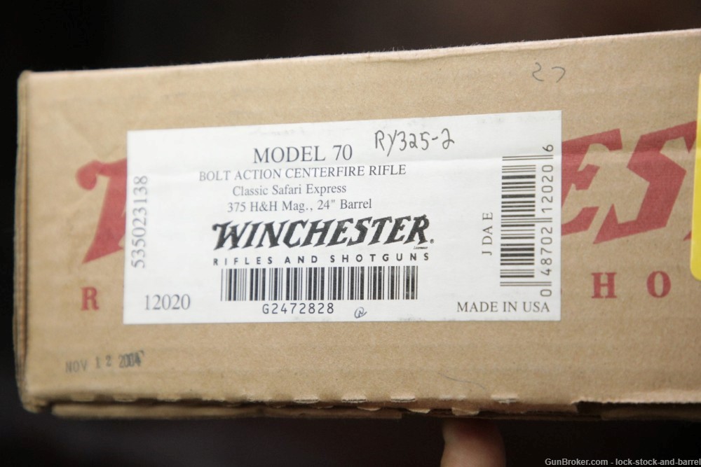 Winchester Model 70 Safari Express Classic .375 H&H MAG 24” Rifle & Box-img-35