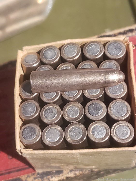 Antique peters box 220 GR nickel jacketed bullets for u.s. army rifles krag-img-2