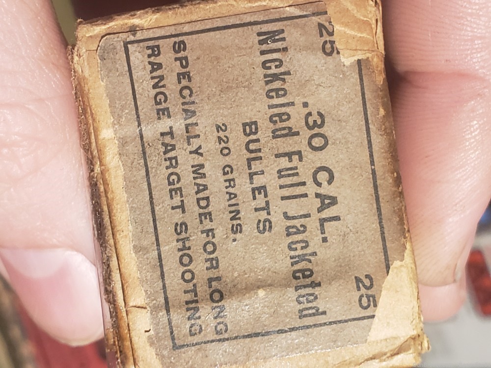 Antique peters box 220 GR nickel jacketed bullets for u.s. army rifles krag-img-4