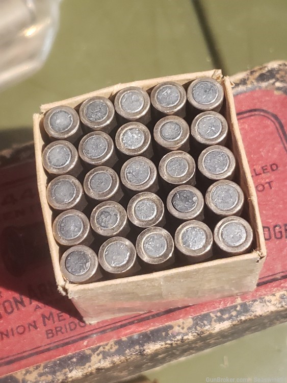 Antique peters box 220 GR nickel jacketed bullets for u.s. army rifles krag-img-1