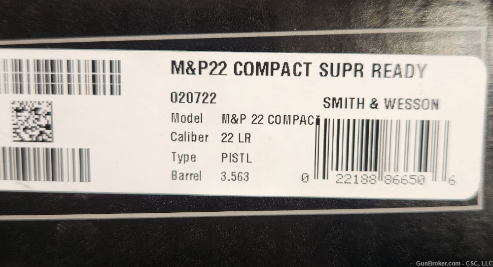 Smith & Wesson M&P22 Compact pistol 22LR suppressor ready threaded 3 mags-img-24