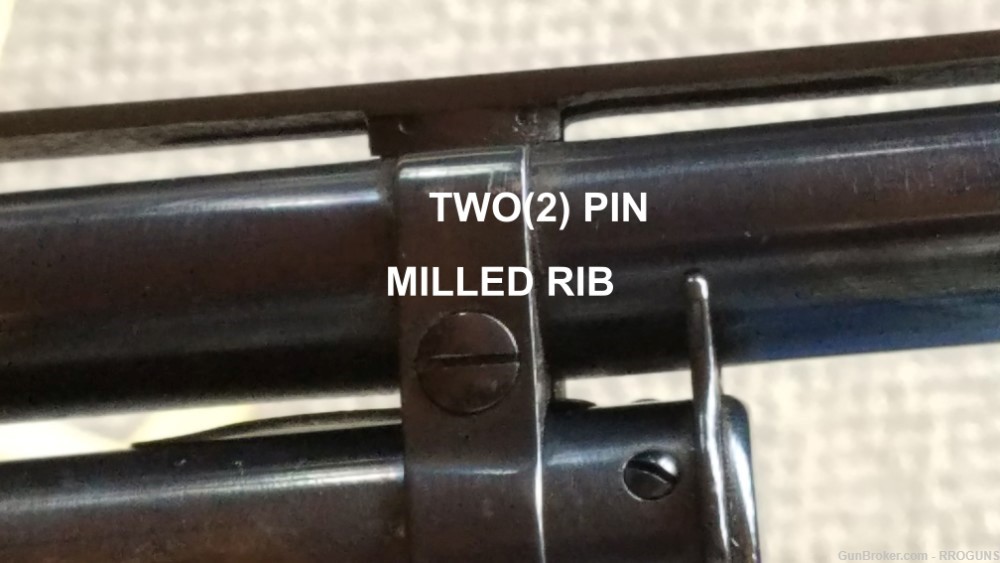 Winchester Model 12 shotgun, 30 inch full, 2 pin milled rib, custom stock, -img-4