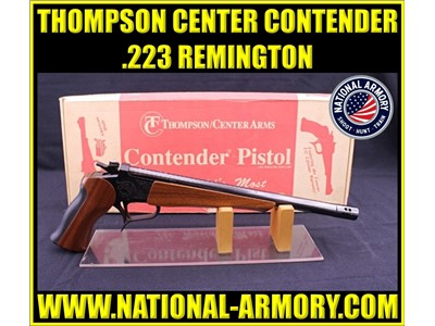 THOMPSON CENTER CONTENDER .223 REMINGTON 14” BARREL SINGLE SHOT W/ BOX