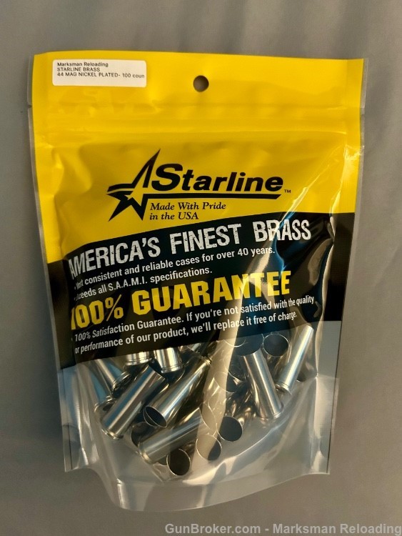 Starline 44 MAG brass Nickel Plated, 44 Magnum Nickel Plated- 100 count-img-5