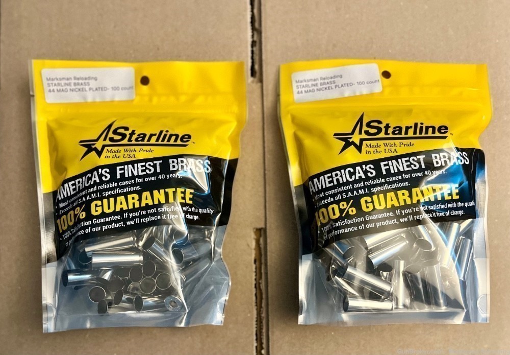 Starline 44 MAG brass Nickel Plated, 44 Magnum Nickel Plated- 100 count-img-2