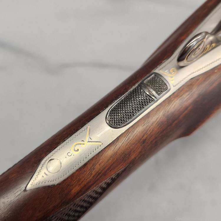 Fortuna over under 12 gauge shotgun with exquisite hand engraving 28"-img-4