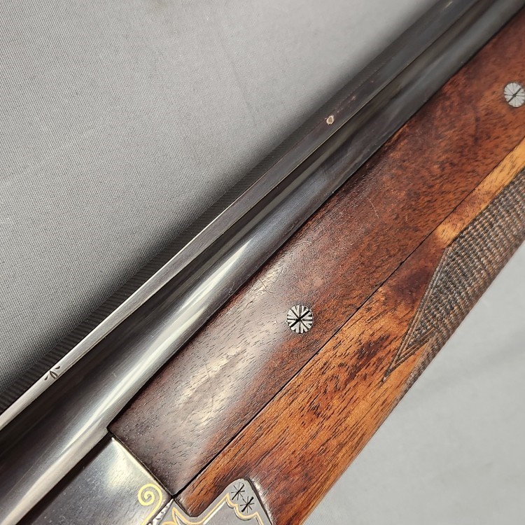 Fortuna over under 12 gauge shotgun with exquisite hand engraving 28"-img-33