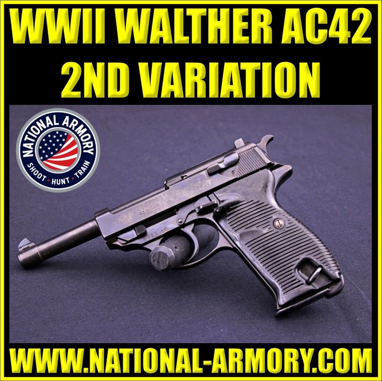 WWII WALTHER AC42 2ND VARIATION 9MM ALL MATCHING CORRECT MAG -img-0