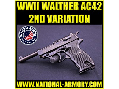 WWII WALTHER AC42 2ND VARIATION 9MM ALL MATCHING CORRECT MAG 