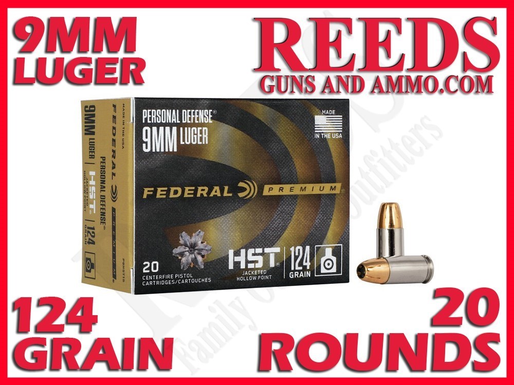 Federal Premium Personal Defense HST 9mm Luger 124 Grain P9HST1S-img-0