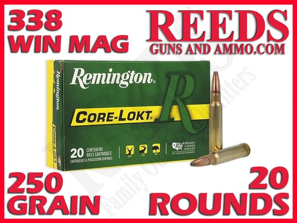Remginton Core-Lokt Pointed Soft Point 338 Win Mag 250 Grain 22191-img-0