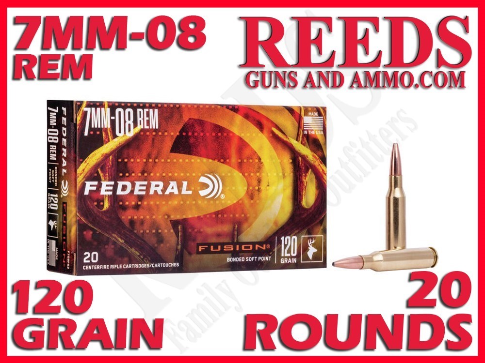 Federal Fusion Rifle Soft Point 7mm-08 Rem 120 Grain F708FS2-img-0