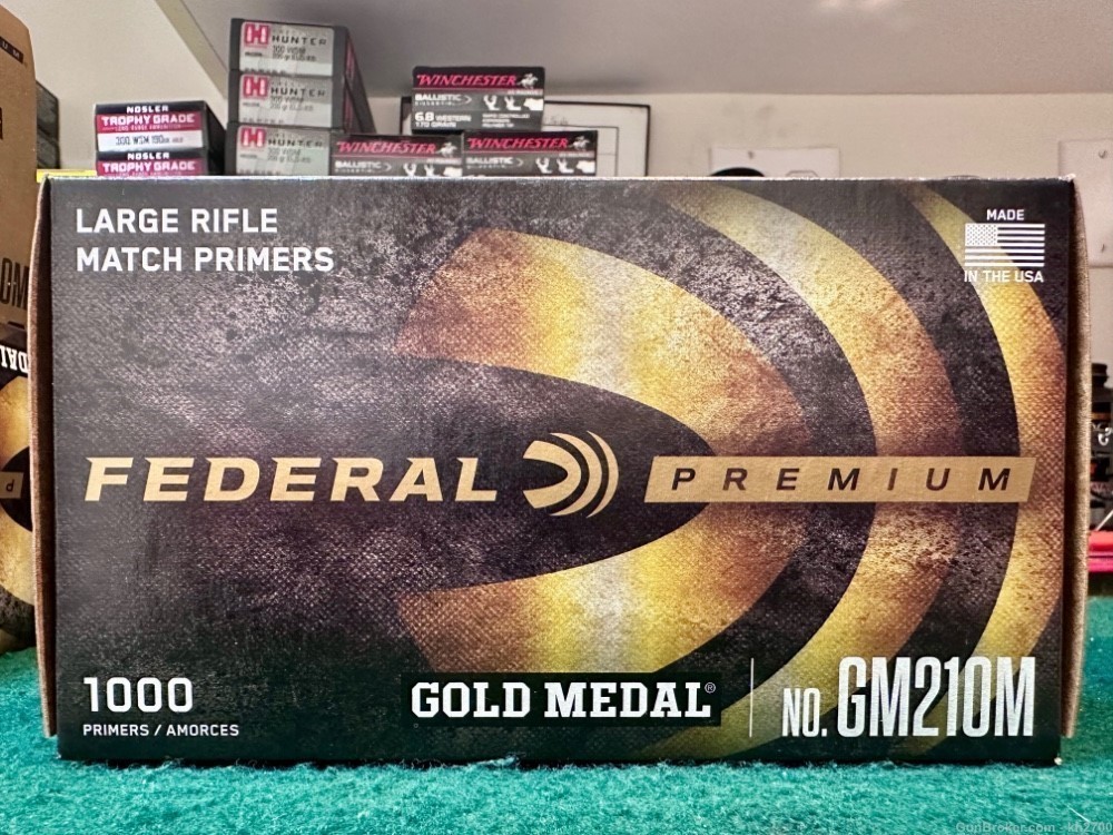 1000 qty of GM210M Federal Gold Medal Match Large Rifle Primers-img-0