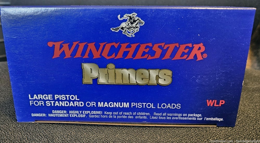 1000 Winchester Large Pistol Primers for Standard or Magnum Load -img-1