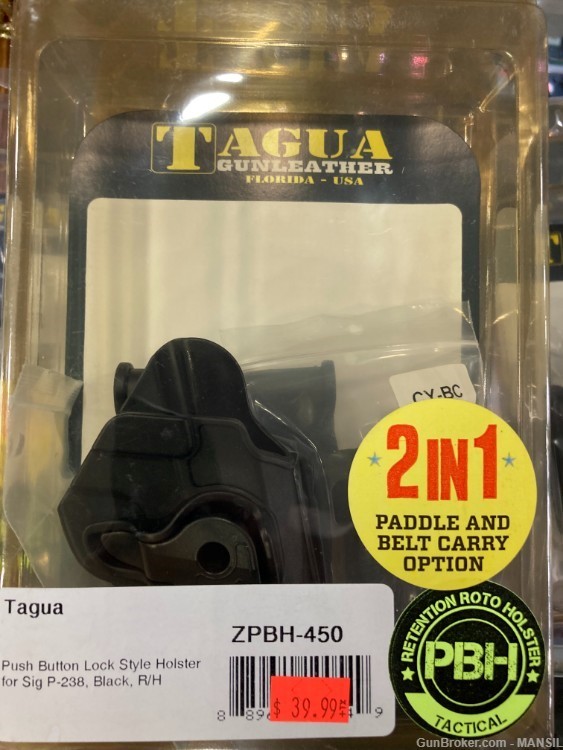 TAGUA HOLSTER HOLSTERS FOR SIG SAUER P-238  PADDLE / BELT-img-0