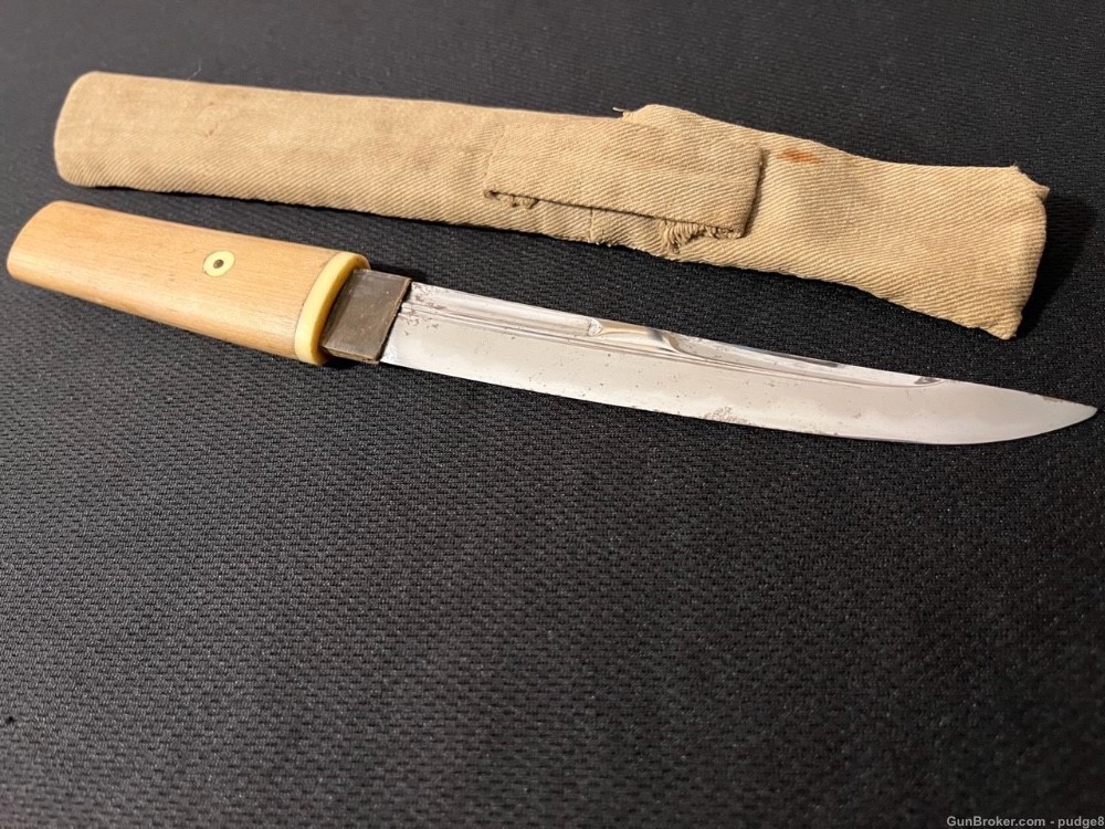 Japanese Samurai Tanto Sword -Old/Antique Harakiri Kamikaze Dagger WWII-img-0