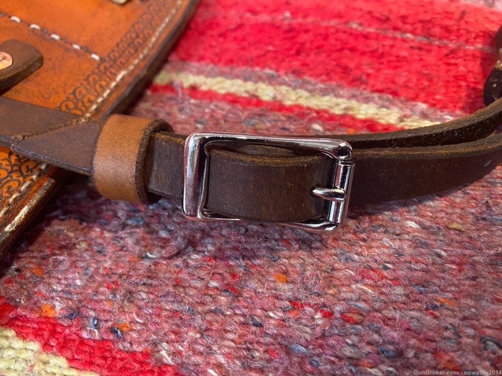 Custom Leather Saddle Scabbard for Winchester Model 94, Marlin 336 Carbines-img-8