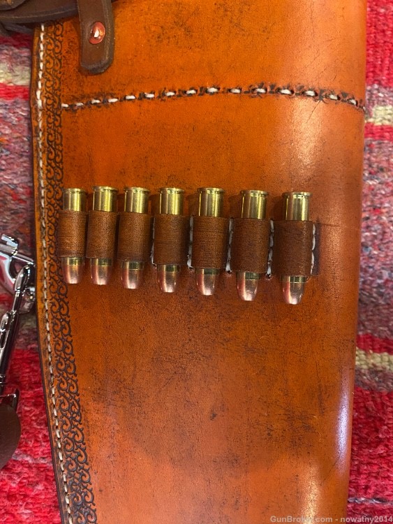 Custom Leather Saddle Scabbard for Winchester Model 94, Marlin 336 Carbines-img-5