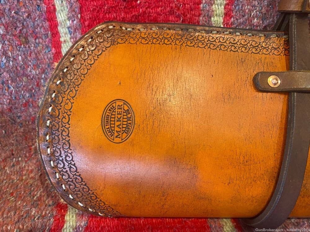 Custom Leather Saddle Scabbard for Winchester Model 94, Marlin 336 Carbines-img-6