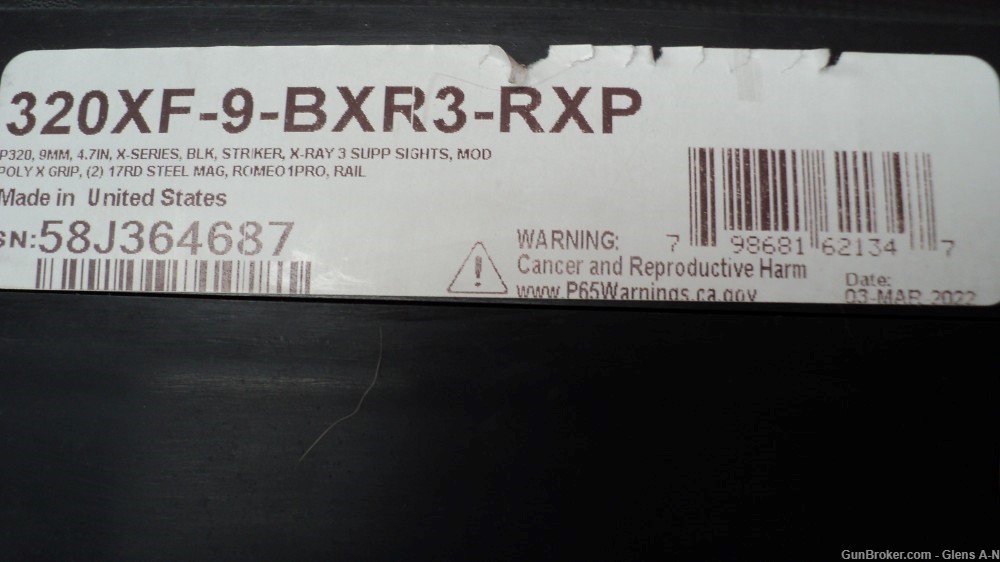 NEW Sig Sauer P320 Full Size 9mm 17+1rd Black Nitron 320XF-9-BXR3-RXP-img-7