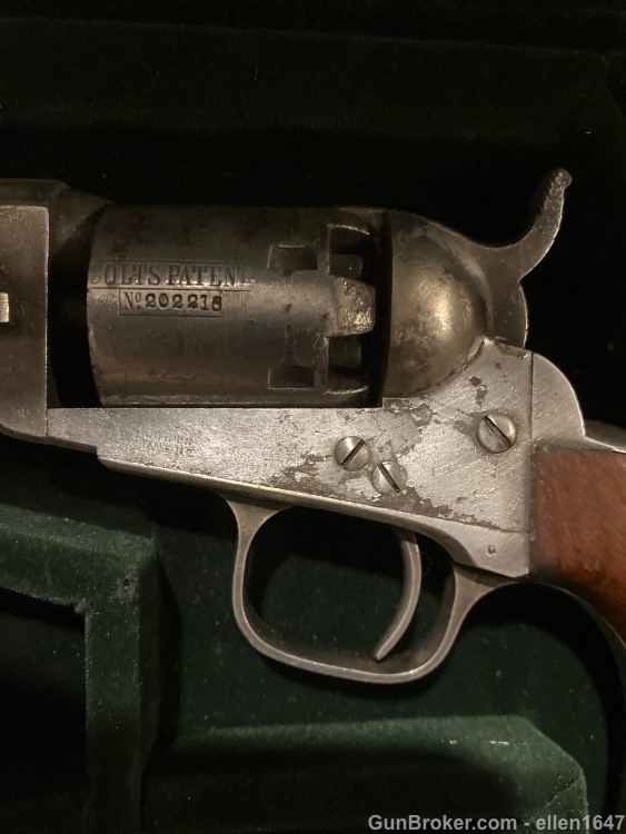 Civil war Colt 1849 pocket silver plated made 1862 matching #-img-2