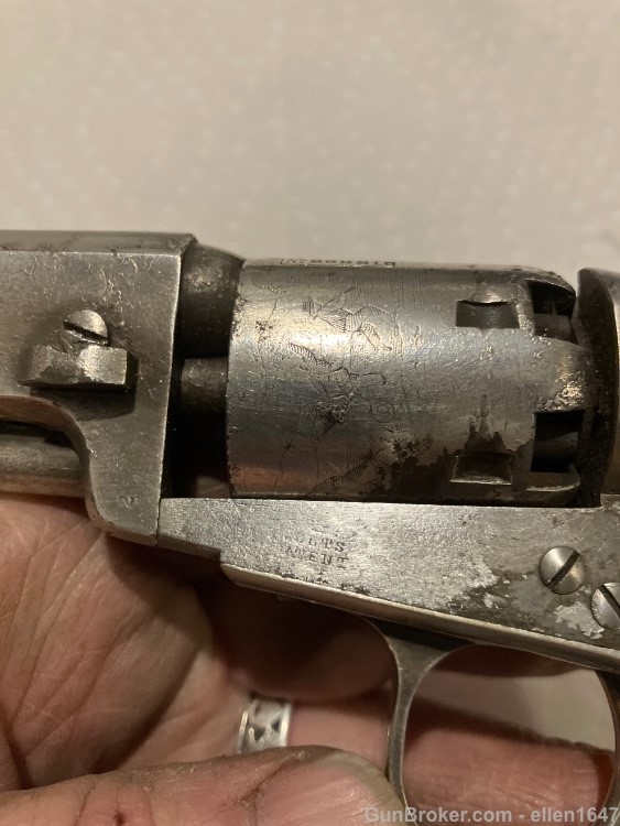 Civil war Colt 1849 pocket silver plated made 1862 matching #-img-17